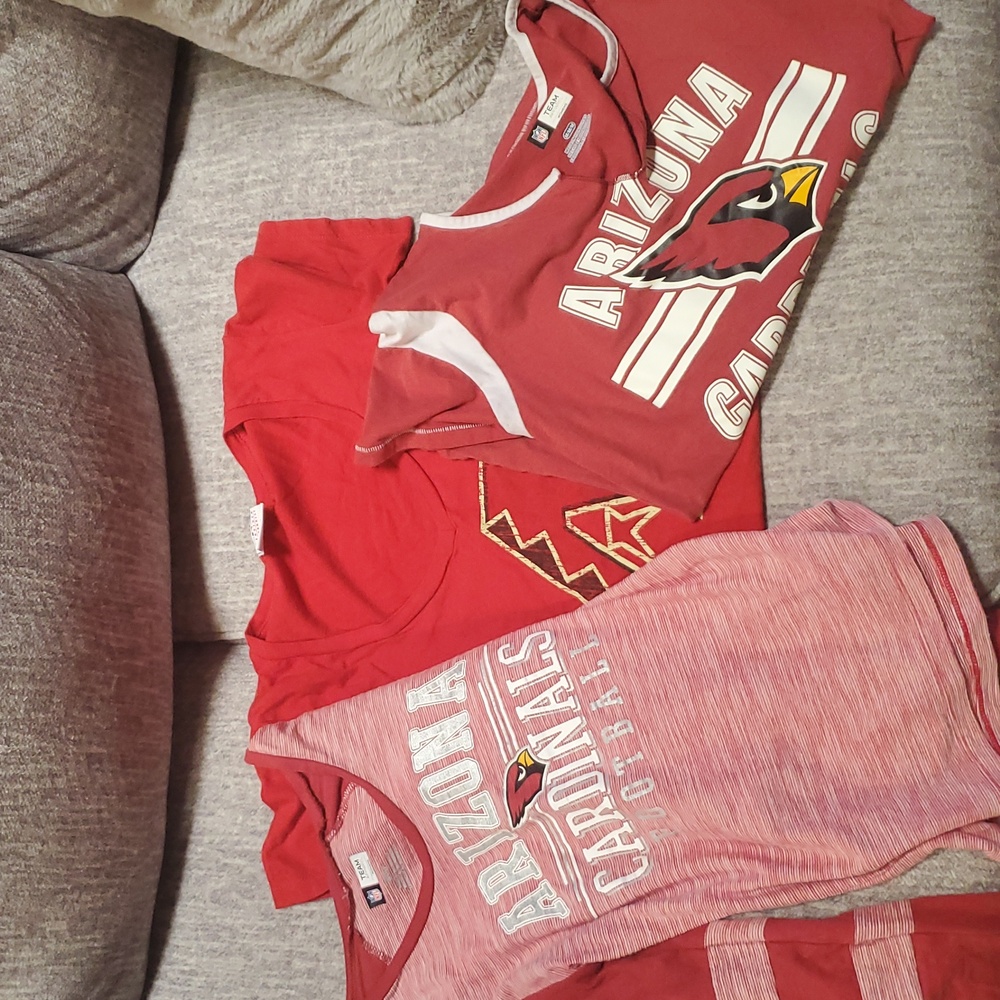 2 NFL Arizona Cardinals Shirts, 1 LS/1 SS, 1 SS DiamondbcaksTee
